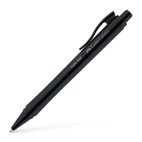 Ручка кулькова Faber-Castell Daily Ball XB Black, корпус чорнний, стрижень синій (1,0 мм) (32534)