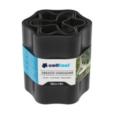 Садова огорожа Cellfast стрічка газонна, бордюрна, хвиляста, 20смх9м, чорна (30-033H)