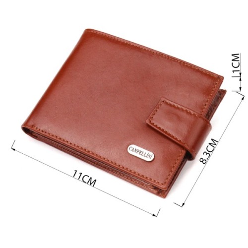 Гаманець Canpellini З натуральної шкіри Світло-коричневий (21508)