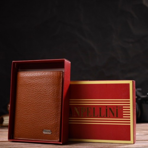 Гаманець Canpellini З натуральної шкіри Рудий (21754)