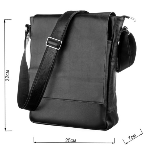 Сумка Shvigel Шкіряна Чорна (11079)