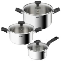 Набір посуду Tefal Delicious, 6предметів, нержавіюча сталь, бакеліт, скло (B925S655)