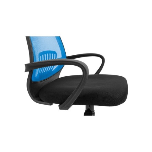 Офісне крісло Richman Стар Хром Піастра Сітка чорна + синя (ADD0003154)