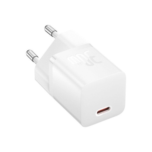 Зарядний пристрій Baseus GaN5 Fast Charger USB-C 30W + Cable 1.0m Type-C 100W white (P10110902213-00)