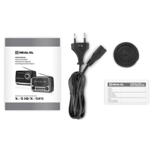 Портативний радіоприймач REAL-EL X-525 Grey (EL121800004)