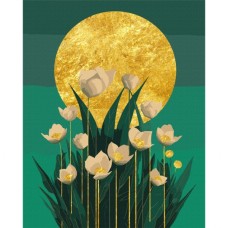 Картина по номерам Santi Квіти у місячному сяйві, 40*50 см, паталь (955263)