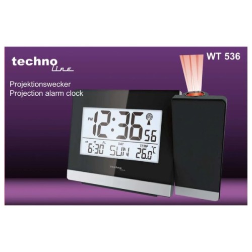 Настільний годинник Technoline WT536 проекційний Black (DAS301196)