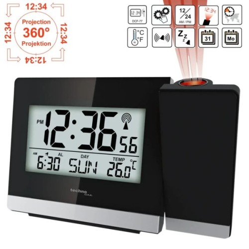 Настільний годинник Technoline WT536 проекційний Black (DAS301196)