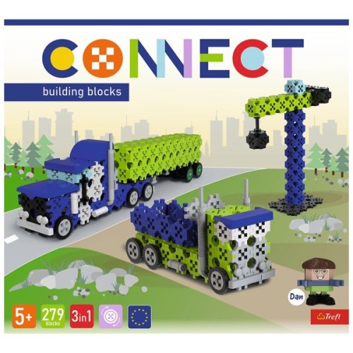 Конструктор Trefl Connect 3 в 1, 281 деталей (5900511619775)