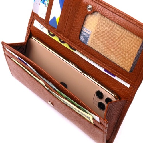 Гаманець Canpellini З натуральної шкіри Коричневий (21829)