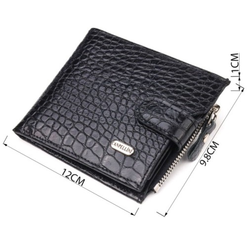 Гаманець Canpellini З натуральної шкіри Чорний (21504)