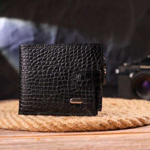 Гаманець Canpellini З натуральної шкіри Чорний (21504)