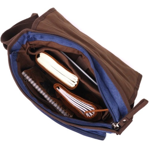 Сумка Vintage Через плече із текстилю Синя (22203)