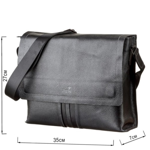 Сумка Shvigel Шкіряна Чорна (11106)