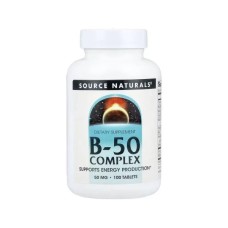 Вітамінно-мінеральний комплекс Source Naturals Комплекс вітамінів B, 50 мг, B-50 Complex, 100 таблеток (SNS-00421)