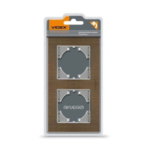 Рамка Videx BINERA шоколадний алюміній 2 пости (VF-BNFRA2H-CH)