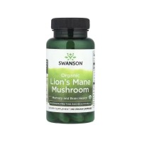 Вітамінно-мінеральний комплекс Swanson Їжачок гребінчастий, Organic Lion's Mane Mushroom, 60 веганських капсу (SWV11945)