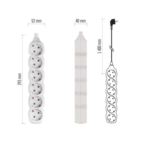 Мережевий подовжувач EMOS P0621