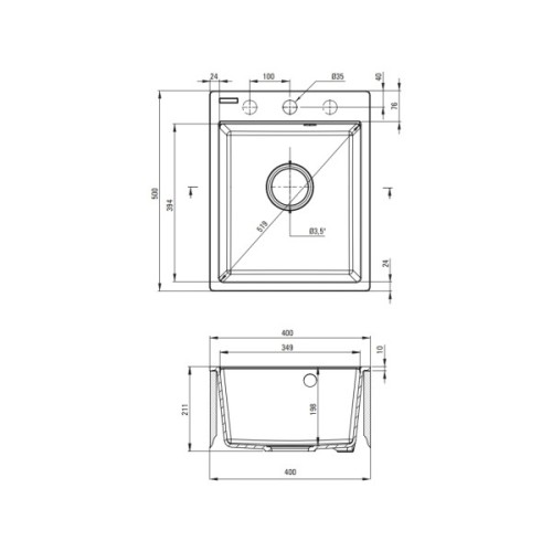 Мийка кухонна Deante Corio ZRC_2103 + зміш. BOC_B740 (ZRCD2103)
