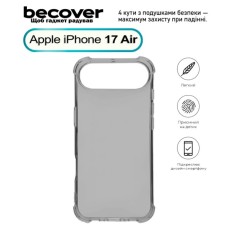 Чохол до мобільного телефона BeCover Anti-Shock Apple iPhone 17 Air Grey (713796)