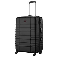 Валіза Wenger Amplar, велика, пластик, 4 колеса, чорна (653140)