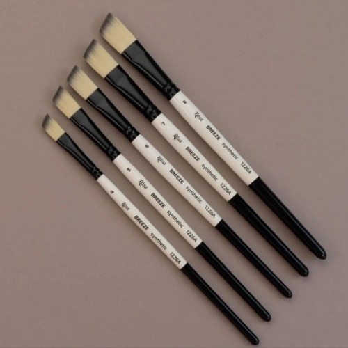 Пензлик для малювання Rosa Синтетика овальна, BREEZE 1226FR, №1 (4823098535652)