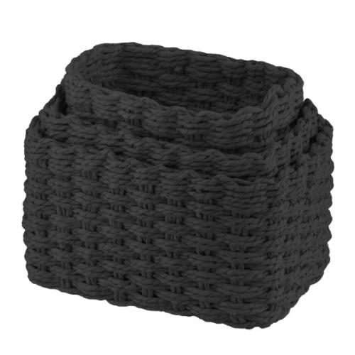 Кошик для зберігання Ardesto Prestigio Плетені Чорні 3 шт. 3.3 / 2.2 / 1.4 л (ARHC2505BL)