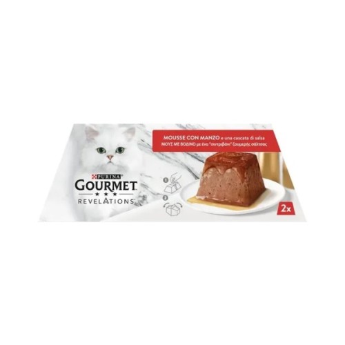 Паштет для котів Purina Gourmet Revelations мус з яловичиною 2х57 г (7613287070005)