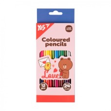 Олівці кольорові Yes Line Friends Choco love двосторонні 12 шт. 24 кол (290746)