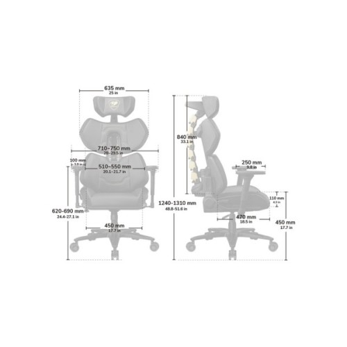 Крісло ігрове Cougar Terminator Elite Gold (TERMINATOR ELITE GOLD)