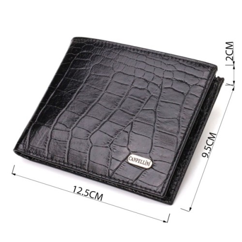 Портмоне Canpellini З натуральної шкіри Чорне (21867)