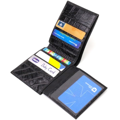 Портмоне Canpellini З натуральної шкіри Чорне (21867)