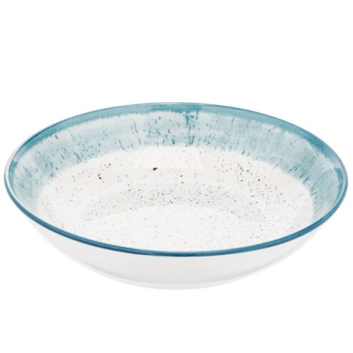 Тарілка Ardesto Siena, 20см, порцеляна, біло-блакитний (AR2920SWB)