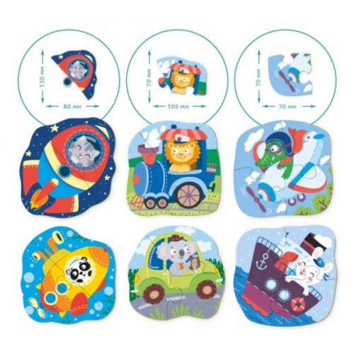 Пазл DoDo 2-3-4 елементи Транспорт (300154)