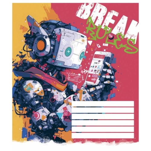 Зошит Школярик Break the rules 12 аркушів лінія (012-3492L)