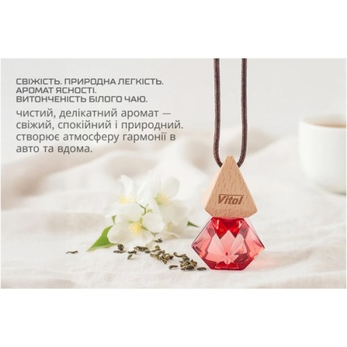 Ароматизатор для автомобіля VITOL Air WhiteTea 8мл (VBA06)
