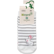 Шкарпетки дитячі Bibaby із зайчиками (68237-18-24-beigepink)