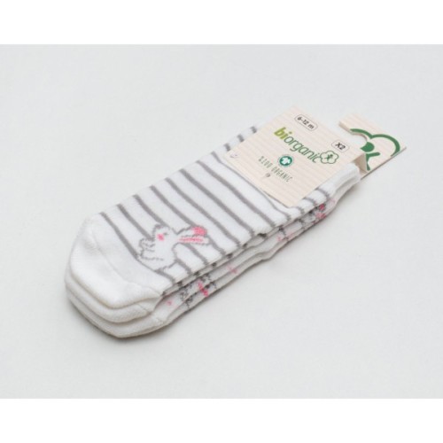 Шкарпетки дитячі Bibaby із зайчиками (68237-18-24-beigepink)