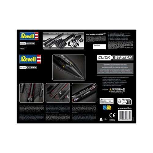 Збірна модель Revell модель літак Lockheed SR-71 Blackbird, рівень 2, 1:110 (RVL-03652)