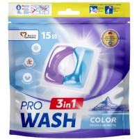 Капсули для прання Pro Wash Color Гірська свіжість 15 шт. (4823128002284)