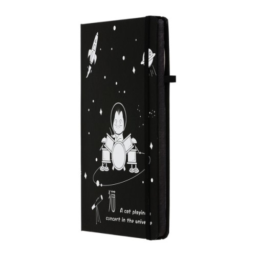 Книга записна ZiBi Cosmo A5 в клітинку тверда обкладинка на резинці 80 аркушів (ZB.115105)