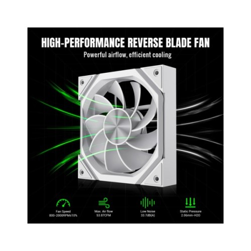 Кулер до корпусу Gamemax FN12A-N2-RW