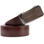 Ремінь Vintage Чоловічий з коричневою вставкою та затемненим металом Коричневий (20280)