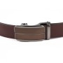 Ремінь Vintage Чоловічий з коричневою вставкою та затемненим металом Коричневий (20280)