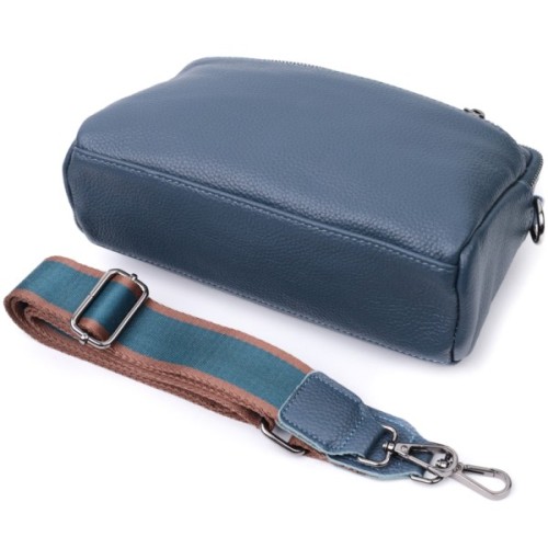 Сумка Vintage З натуральної шкіри Синя (22600)