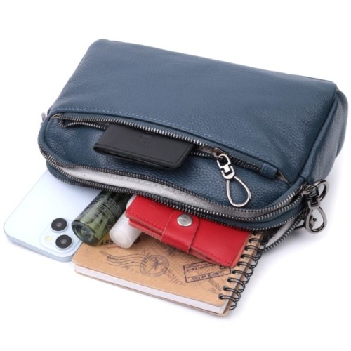 Сумка Vintage З натуральної шкіри Синя (22600)