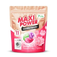 Капсули для прання Maxi Power Flower Wind 11 шт. (4823098414988)