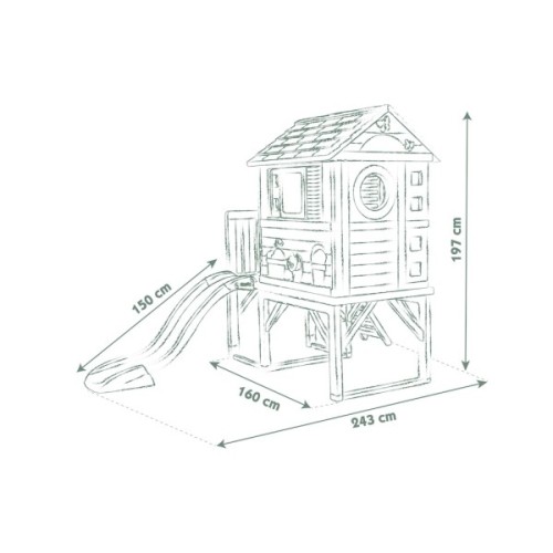 Ігровий будиночок Smoby Life Літній відпочинок на опорах, 243 х 160 х 197 см (7600810802)