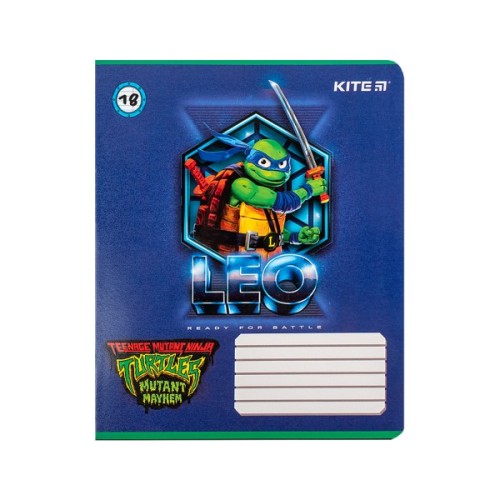 Зошит Kite Ninja Turtles, 18 аркушів, лінія (NT24-237)