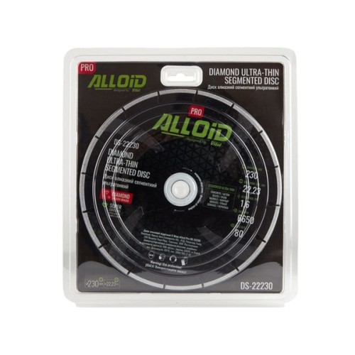 Круг відрізний Alloid Pro, алмазний, сегментний, ультратонкий, 230мм (DS-22230)
